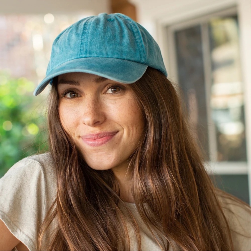 NWT - Natural Life - Washed Cotton “Spread Love” Hangout Hat - Teal - Picture 3 of 3